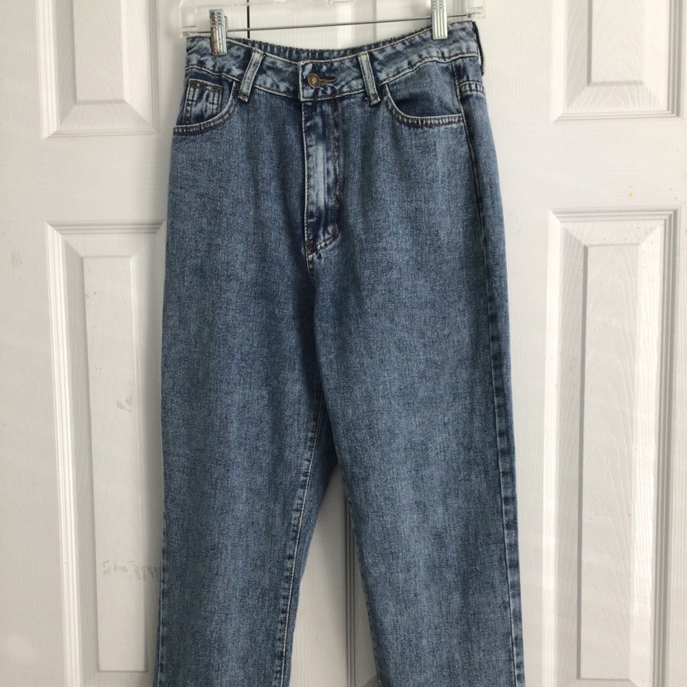 Blue wash denim jeans